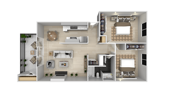 Two Bedroom One Baths 27-L 27-L floor plan